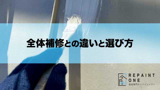 全体補修との違いと選び方